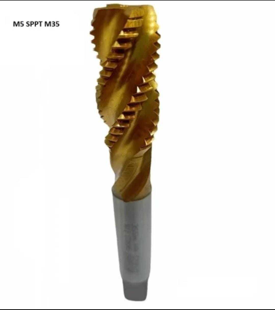 M5 Sppt M35 Hss-e Tin Coated - M35 Material For Stainless Steel Processing | Silver And Gold Color, Compatible With Cnc Machines