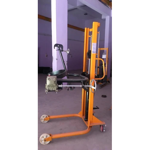 हाई क्वालिटी येलो माइल्ड स्टील ड्रम लिफ्ट ट्रॉली