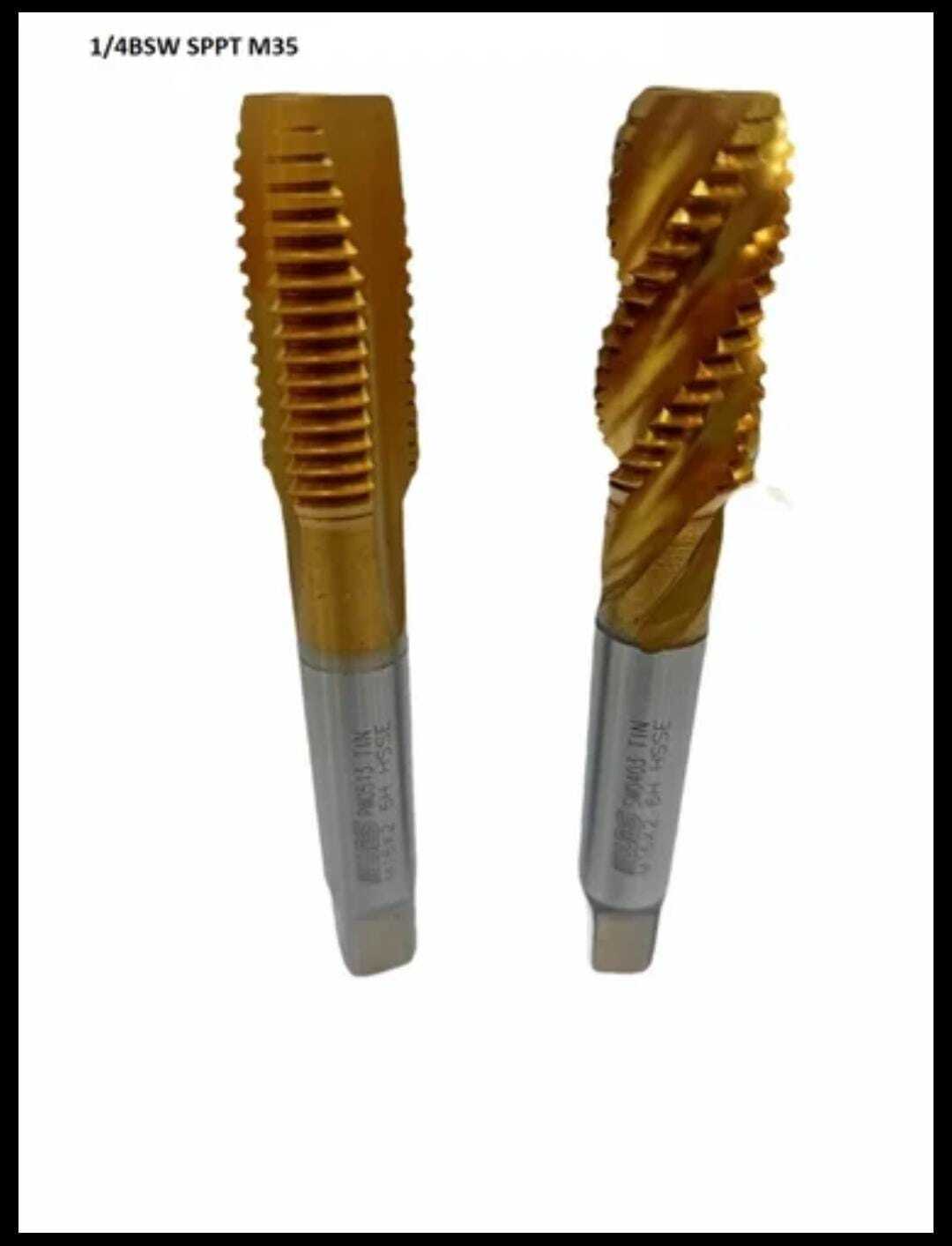 1/4bsw Sppt M35 High-speed Steel - Tin Coated, Silver And Gold Finish For Cnc Machining Applications
