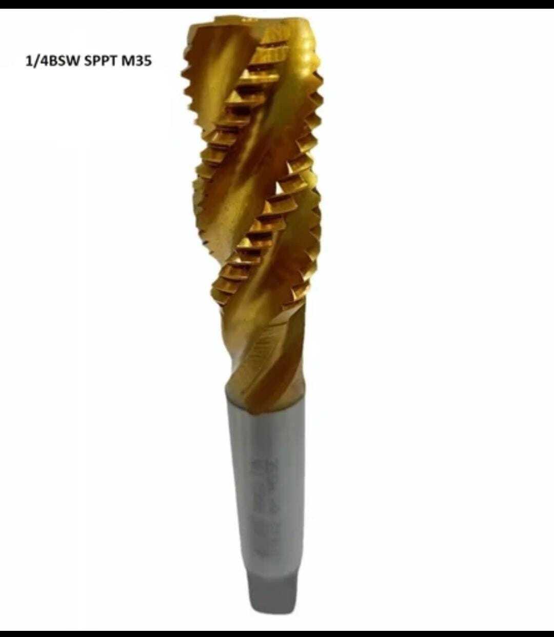 1/4bsw Sppt M35 High-speed Steel - Tin Coated, Silver And Gold Finish For Cnc Machining Applications
