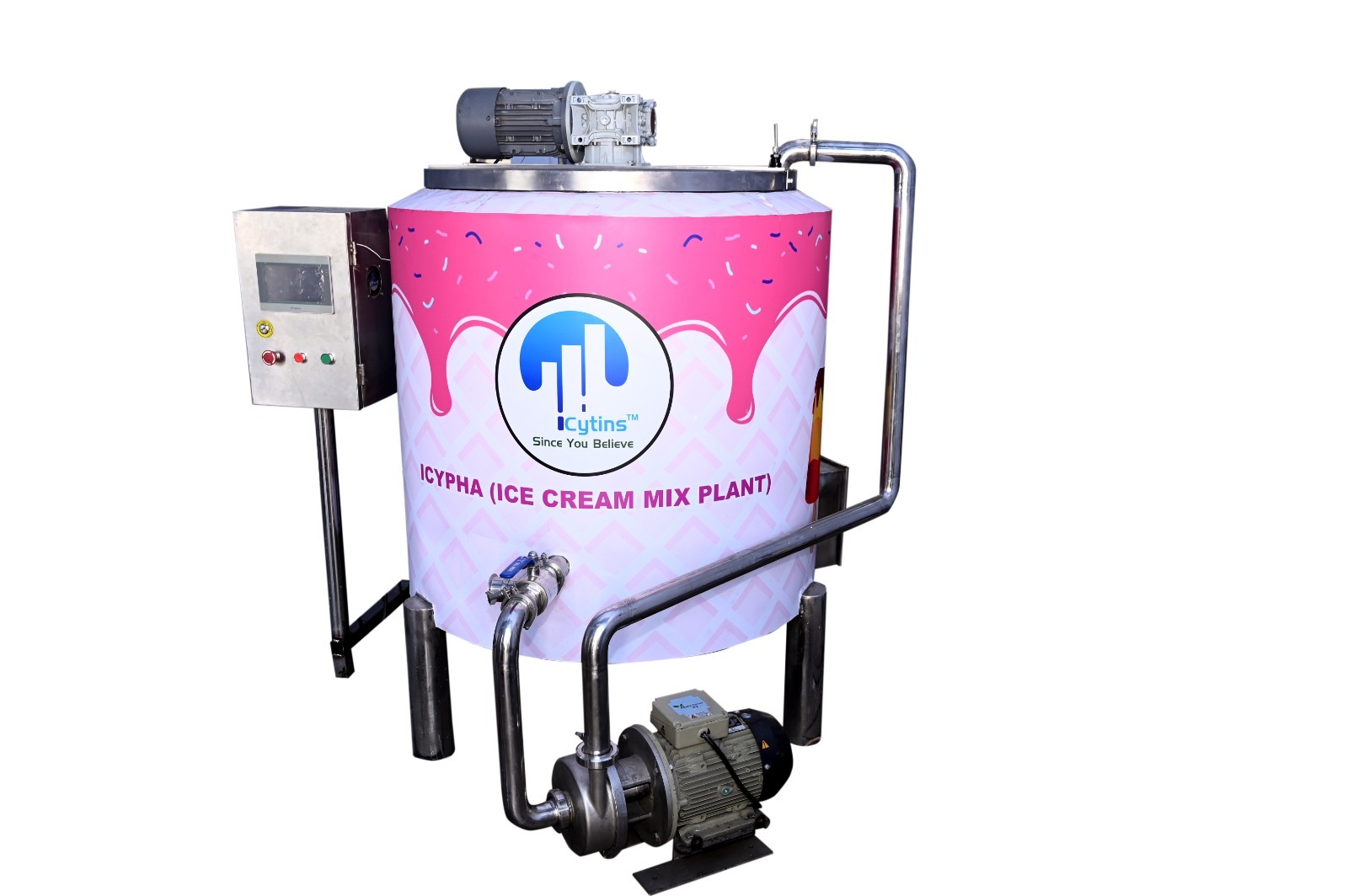 Line Ss 304 Ice Cream Mixing Machine