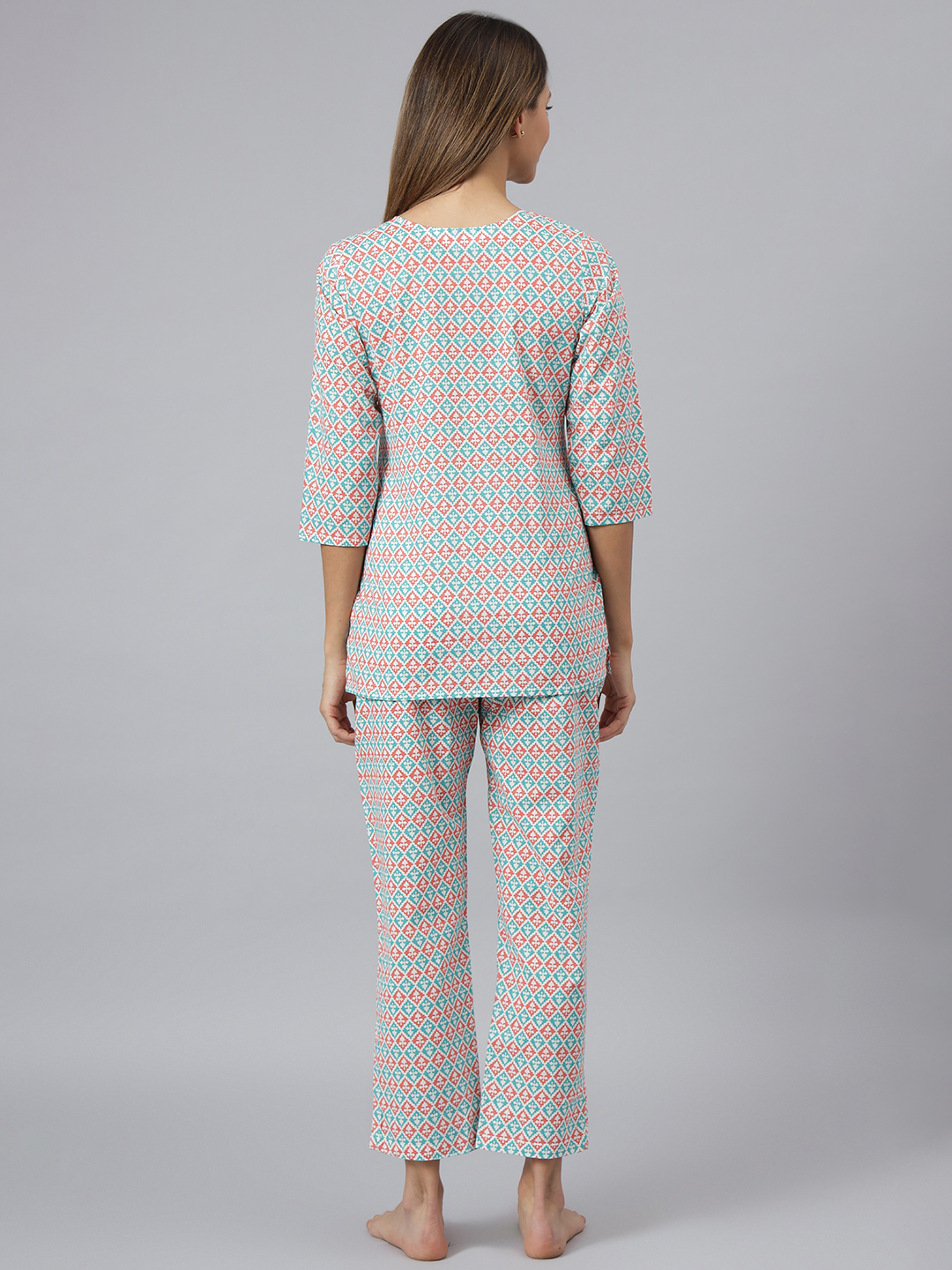 Women Night Suit - Cotton S-xxl | Multi Color Printed Design Full Sleeves Trendy Washable Nighty