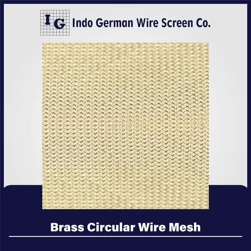 Brass Circular Wire Mesh - Color: Golden