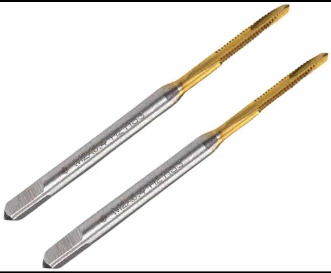 M2 Sppt M2 Hss-e Tin Coated Taps - High Speed Steel, Silver And Gold Finish | Designed For Cnc Machine Usage, Enhanced Abrasion Resistance