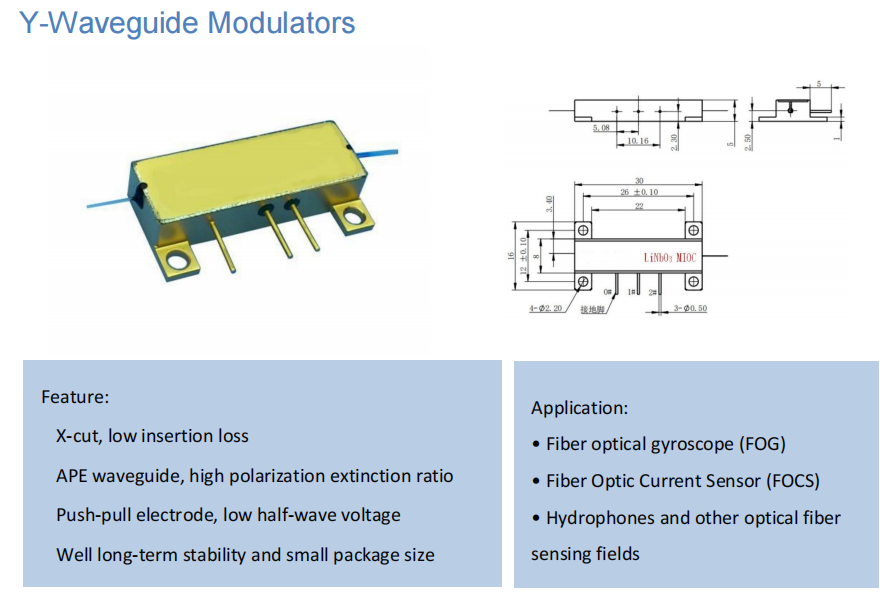 Rof Electro Optic Modulator Linbo3 Mioc Series Y Waveguide Modulator - Application: Industrial