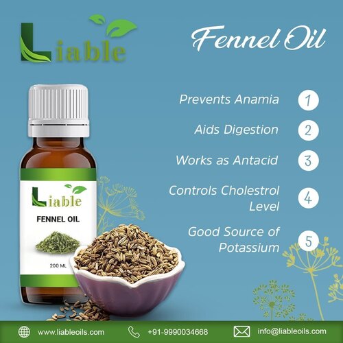 Fennel Oil - 1 Liter Natural Purity, Fragrance Compound for Adult Use | 24 Months Shelf Life, Stores in Cool Conditions