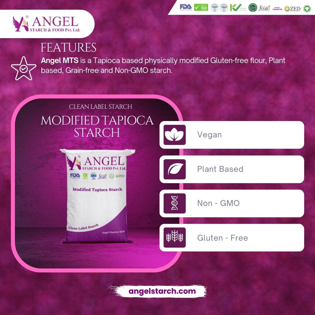 Modified Clean Label Tapioca Starch For Baking Products - 25 Kilograms Powder, Gluten-free, Plant-based & Non-gmo With Improved Viscosity