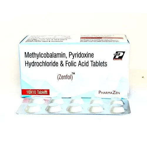 Methylcobalamin Pyridoxine Hydrochloride And Folic Acid Tablets General Medicines