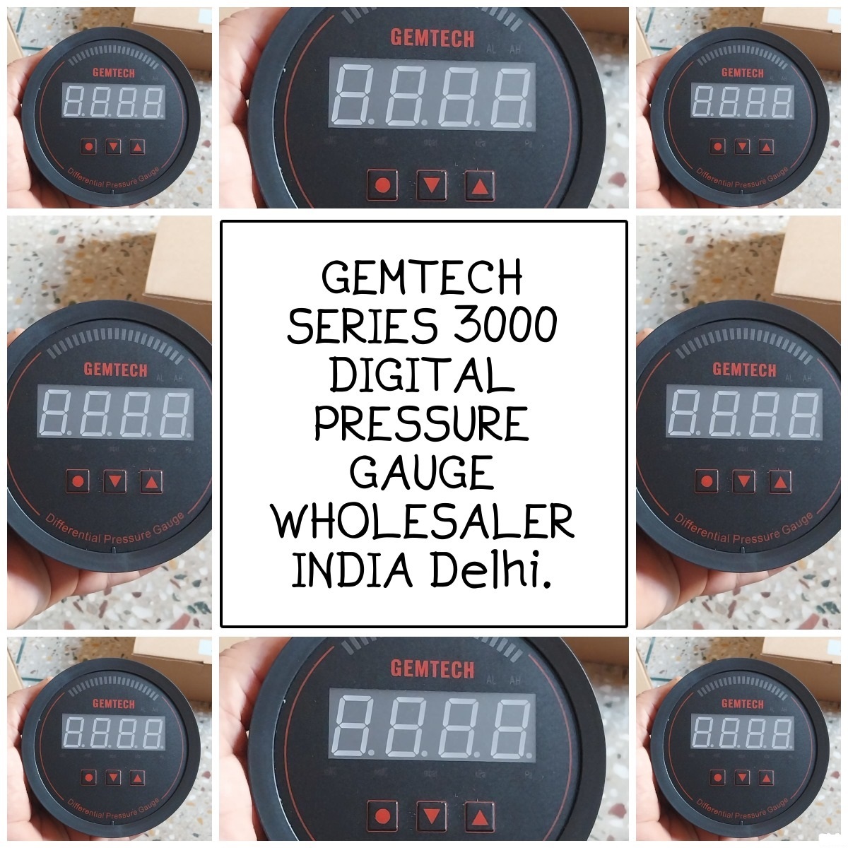 Gemtech Series 3000 Digital Pressure Gauge Range 0 To 1000 Pac