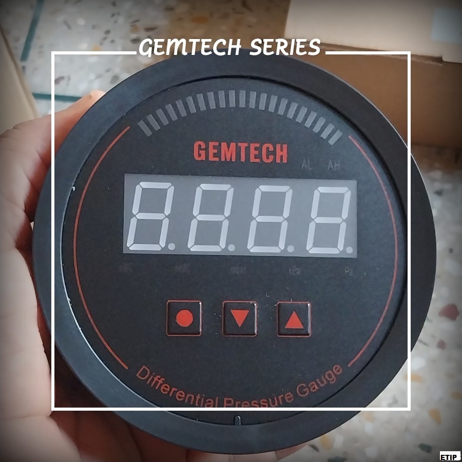 Gemtech Series 3000 Digital Pressure Gauge Range 0 To 500 Pac - Color: Black