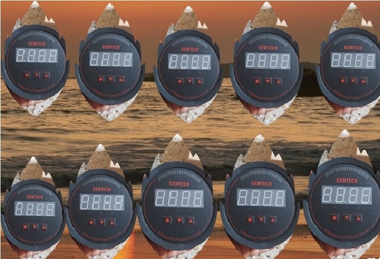 Gemtech Series 3000 Digital Pressure Gauge Range 0 To 500 Pac - Color: Black