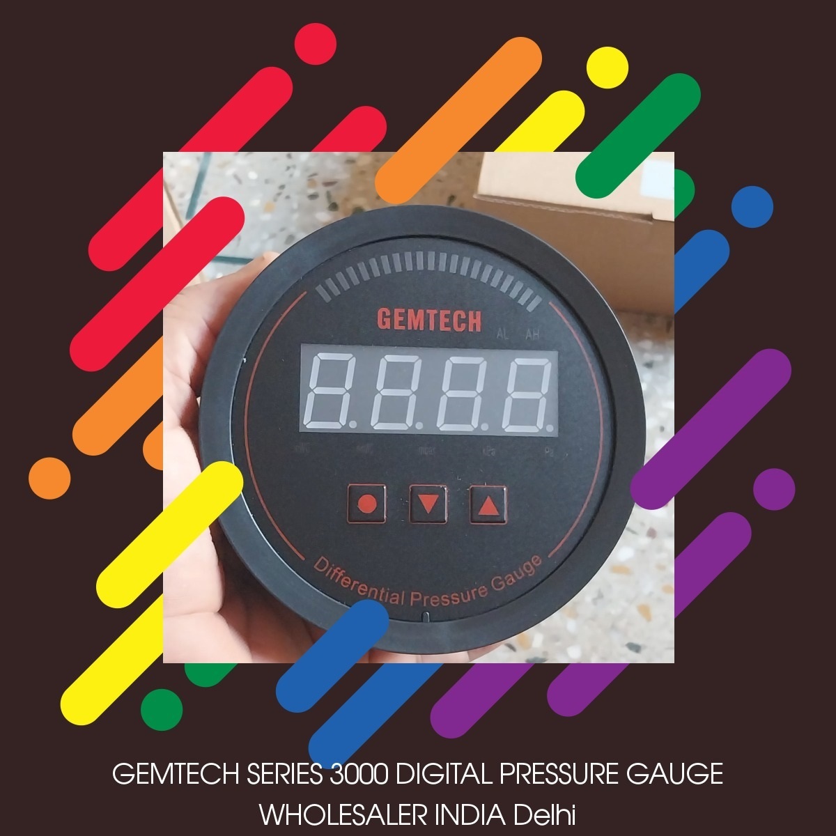 Gemtech Series 3000 Digital Pressure Gauge Range 0 To 125 Pac - Color: Black