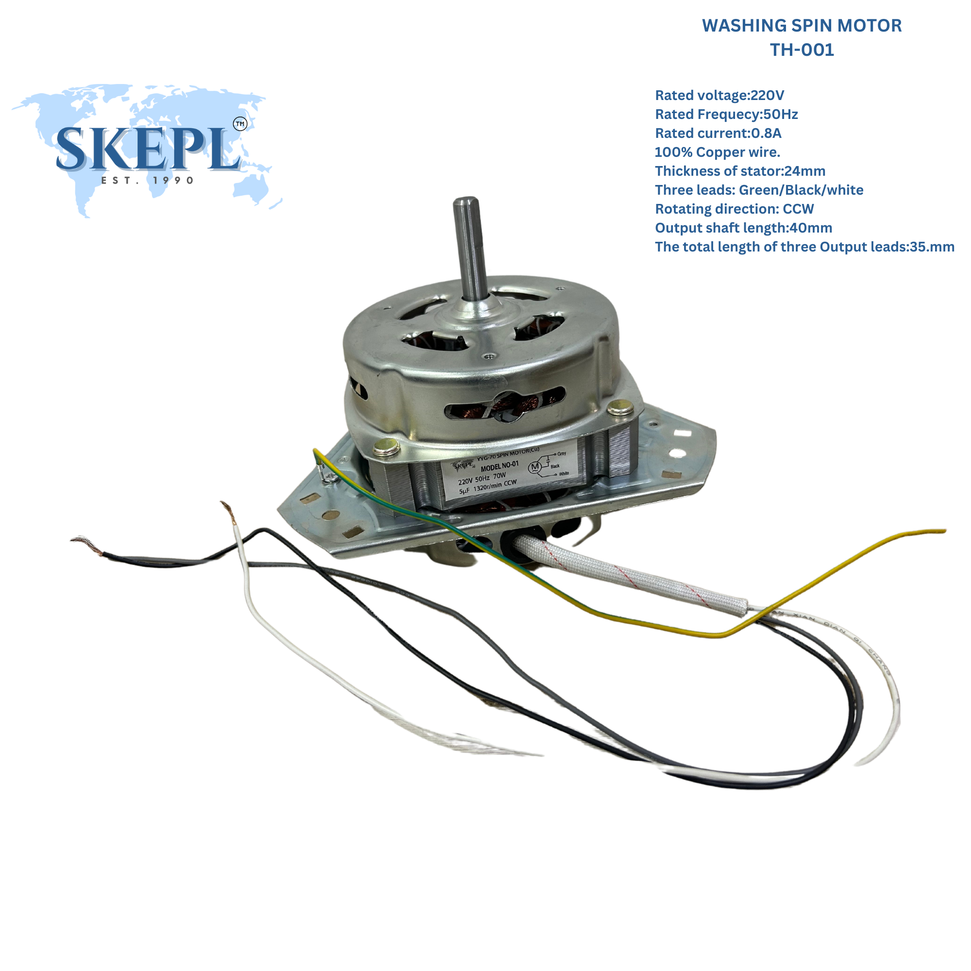 Washing Spin Motor Capacity: 7 Liter/day