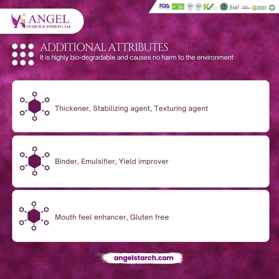 Modified Starch E1420 Acetylated Modified Tapioca Starch - High Purity Powder | Vegan, Gluten-free, Texturing Agent, Mouthfeel Enhancer, Yield Improver