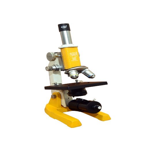Students Microscope Fixed Condenser (Delux) - Heavy-Duty Sturdy Monocular Body, 120mm x 120mm Fixed Square Stage, Positive Click Nosepiece