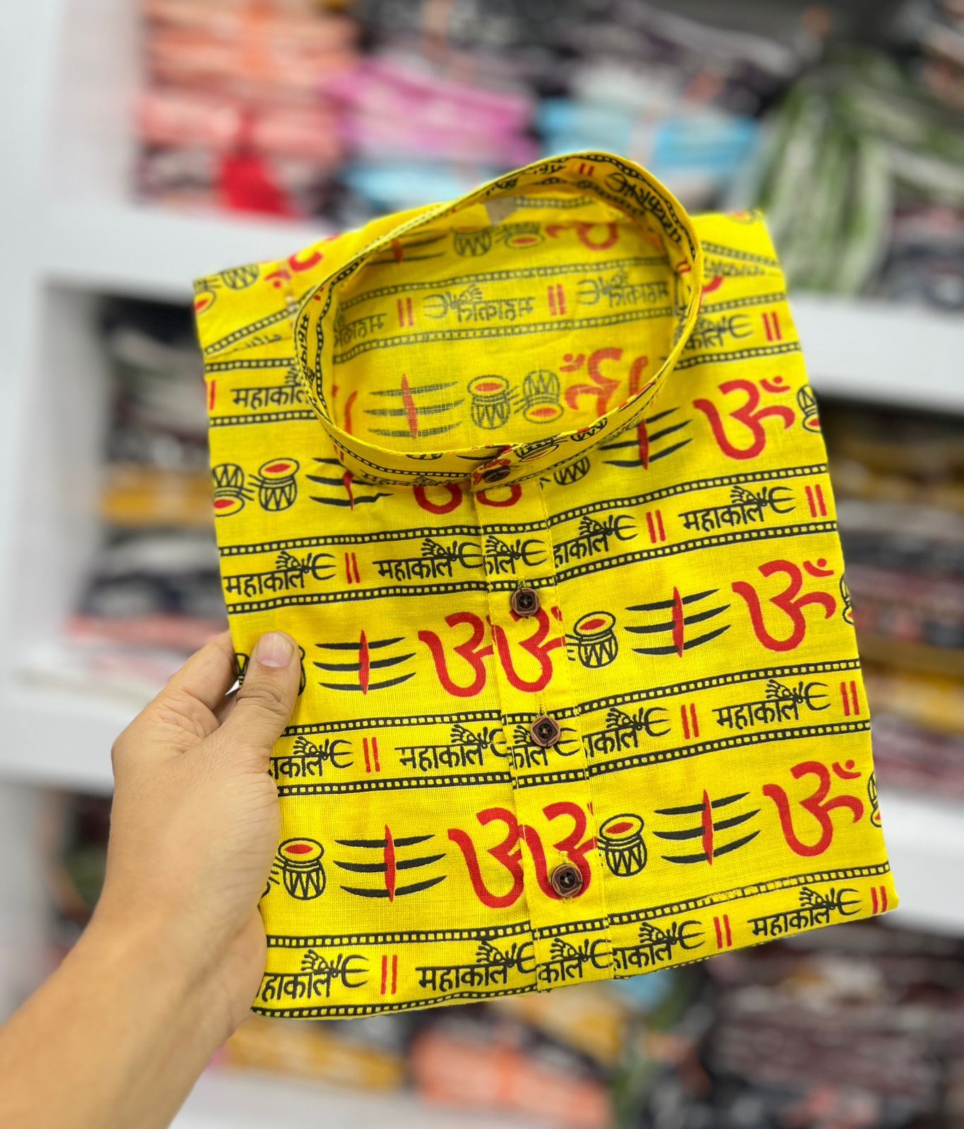 Printed Short Kurta - Chest Size: Medium