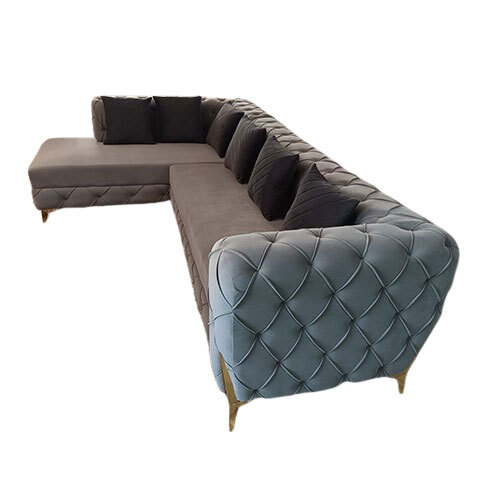 L Shape Sofa Set - Foam Material, Modern European Style, Eco-friendly & Inflatable Design | Cozy Indoor Furniture With Warranty & Eye-catching Appeal