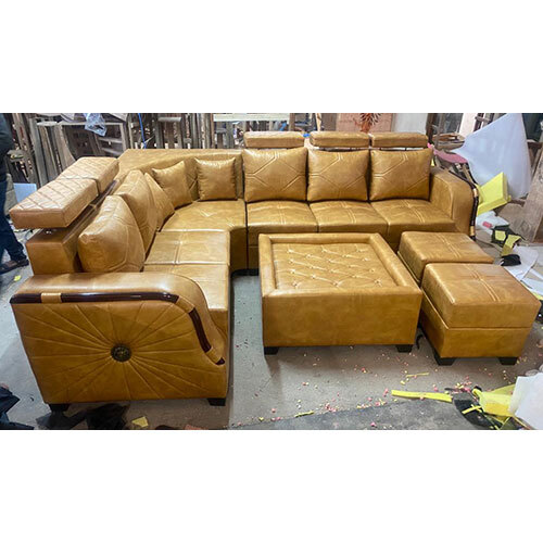 L Shape Sofa Set - Foam Material, Modern European Style, Eco-friendly & Inflatable Design | Cozy Indoor Furniture With Warranty & Eye-catching Appeal