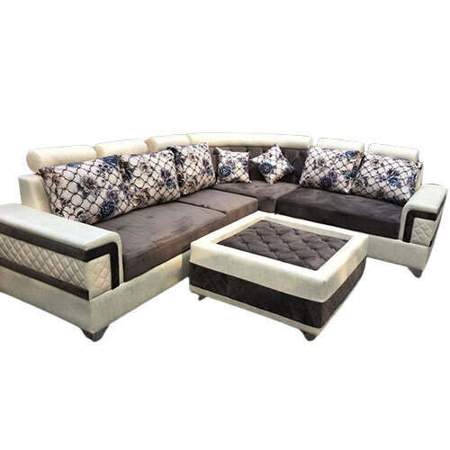 L Shape Corner Sofa Set - Fabric Material, Eco-friendly Design | Modern Indian Style, Indoor Furniture For Dining And Living Rooms