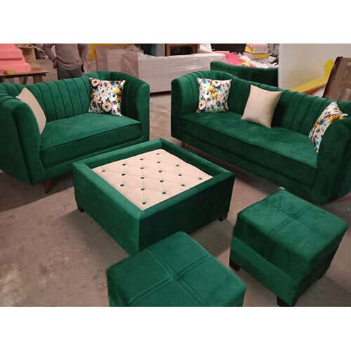 L Shape Corner Sofa Set - Fabric Material, Eco-friendly Design | Modern Indian Style, Indoor Furniture For Dining And Living Rooms