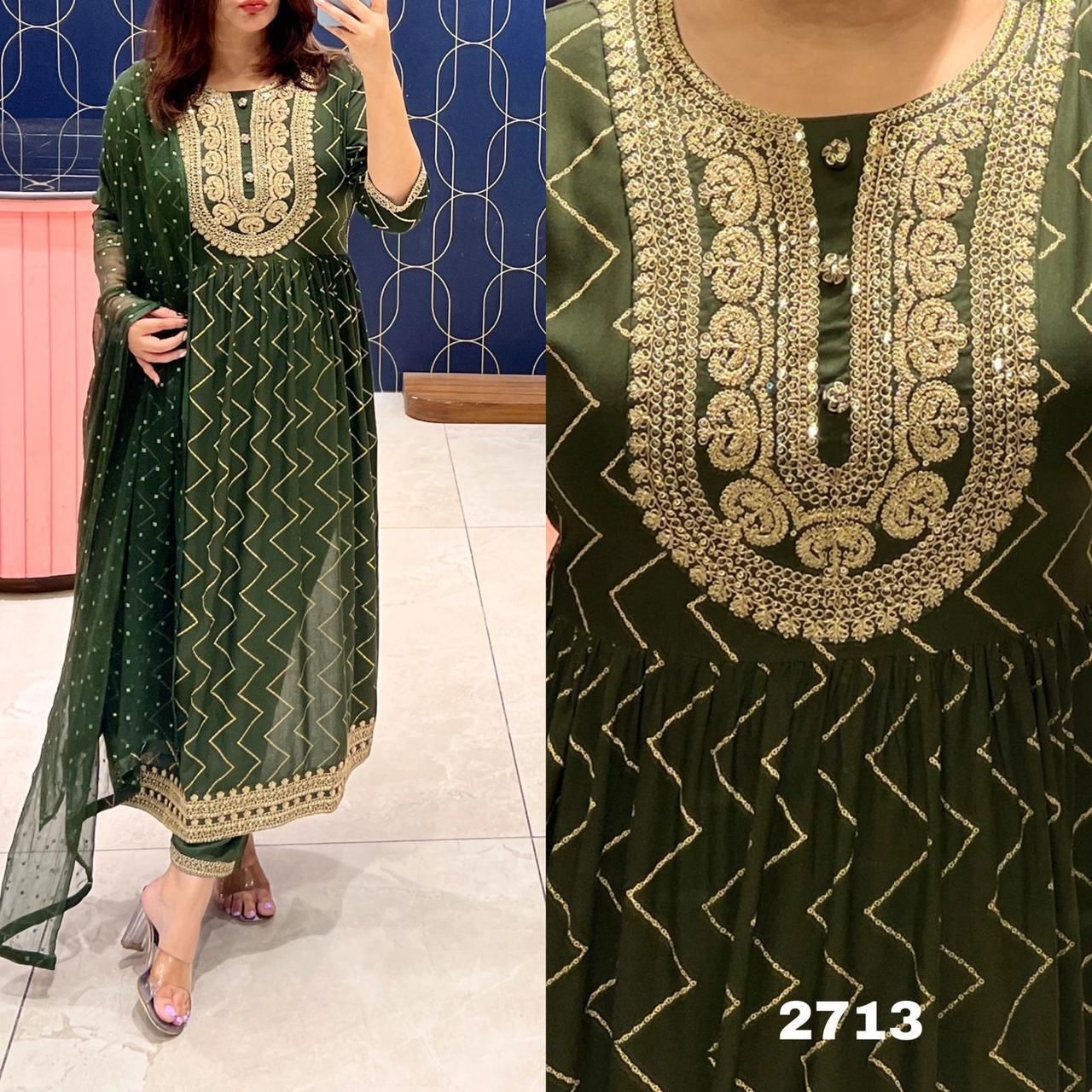 Nyra Cut Kurti - Bust Size: Free Size