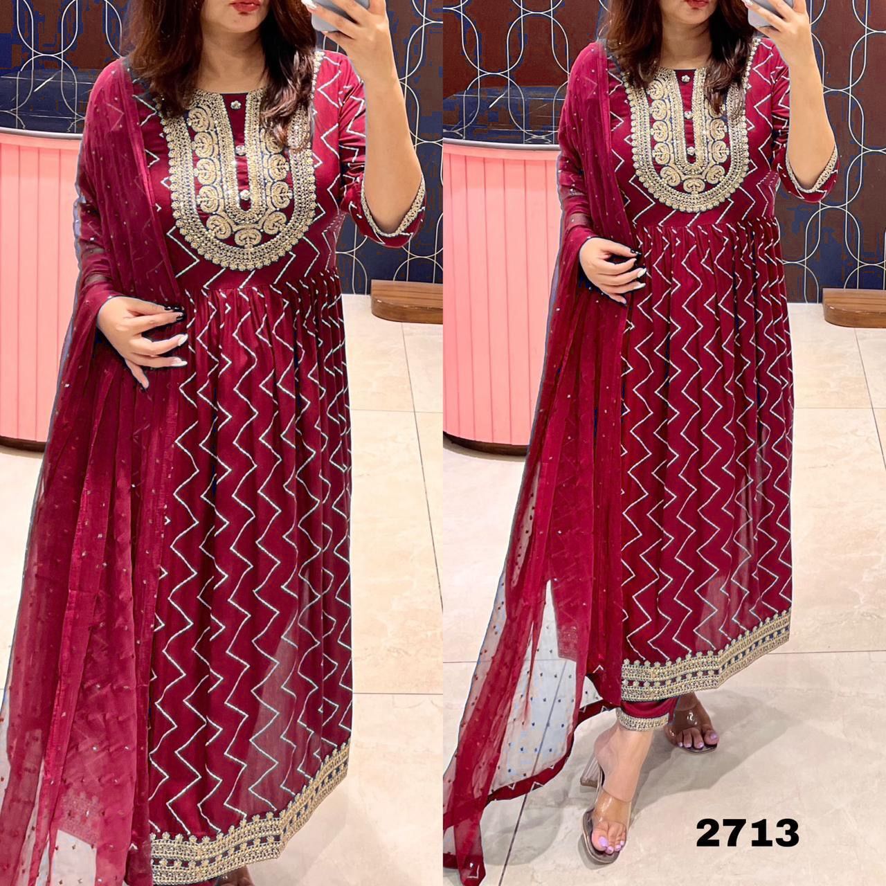 Nyra Cut Kurti - Bust Size: Free Size