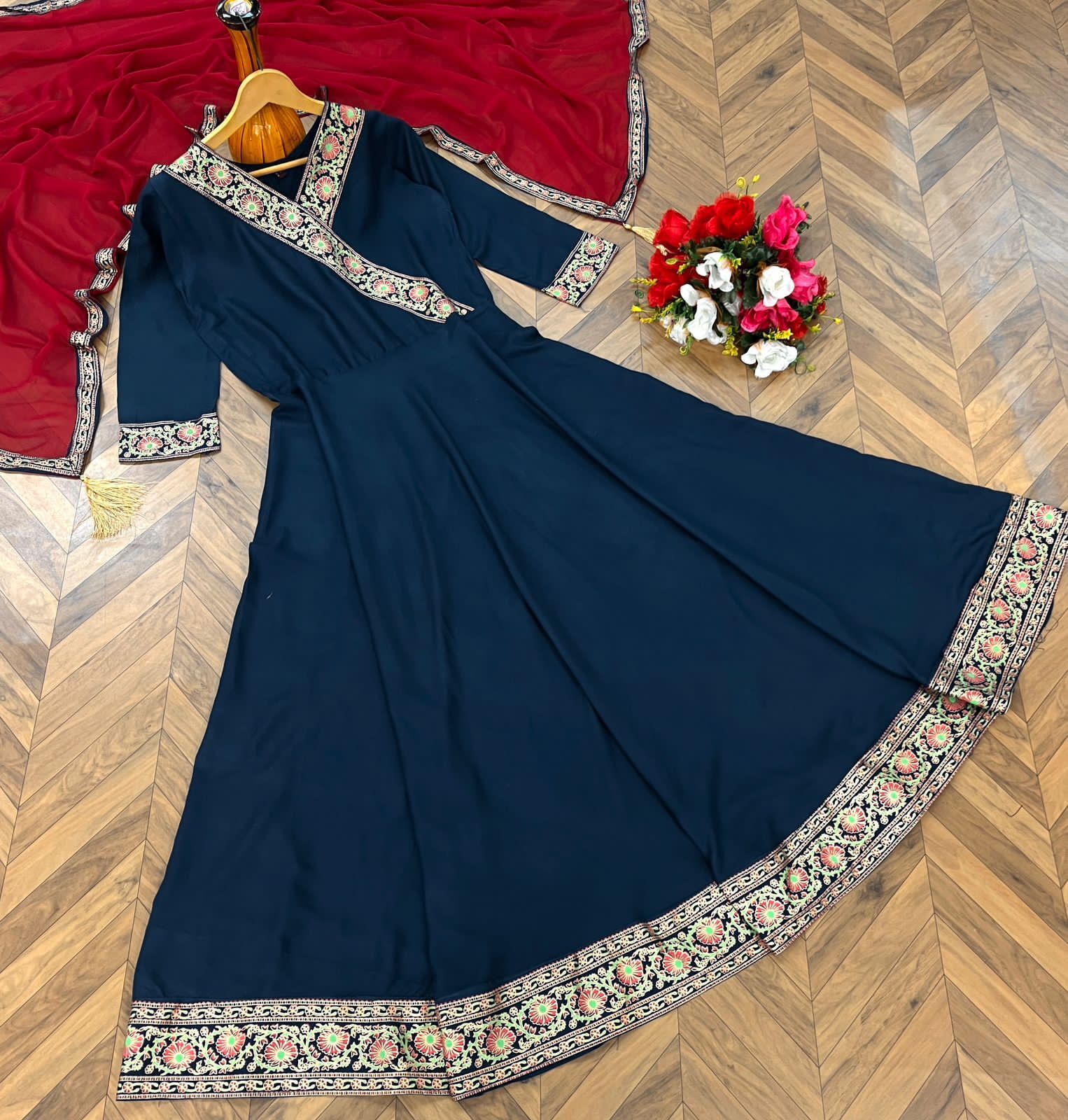Silk Kurti - Bust Size: Free Size