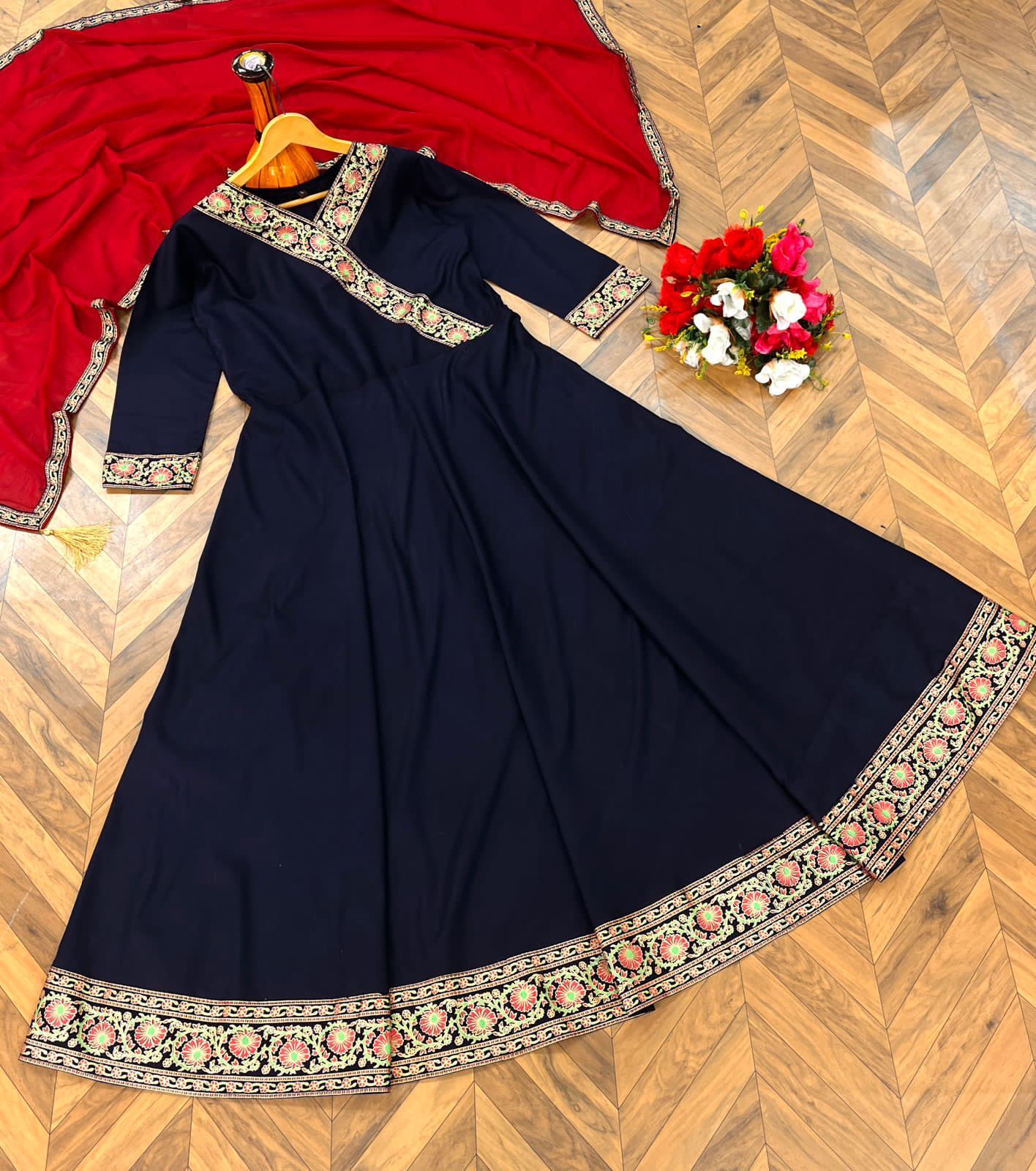 Silk Kurti - Bust Size: Free Size