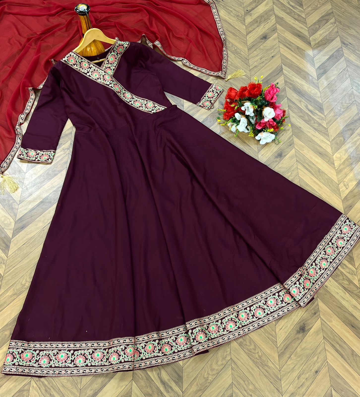 Silk Kurti - Bust Size: Free Size