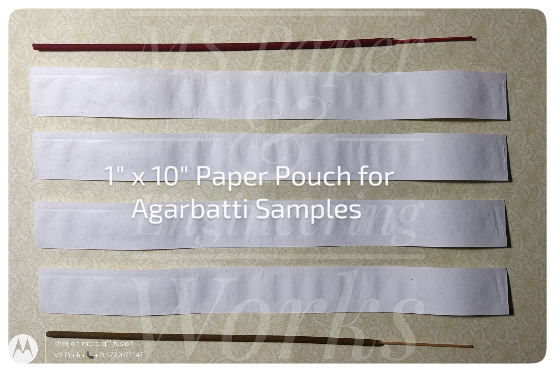 Agarbatti Butter Paper Pouch - Color: White