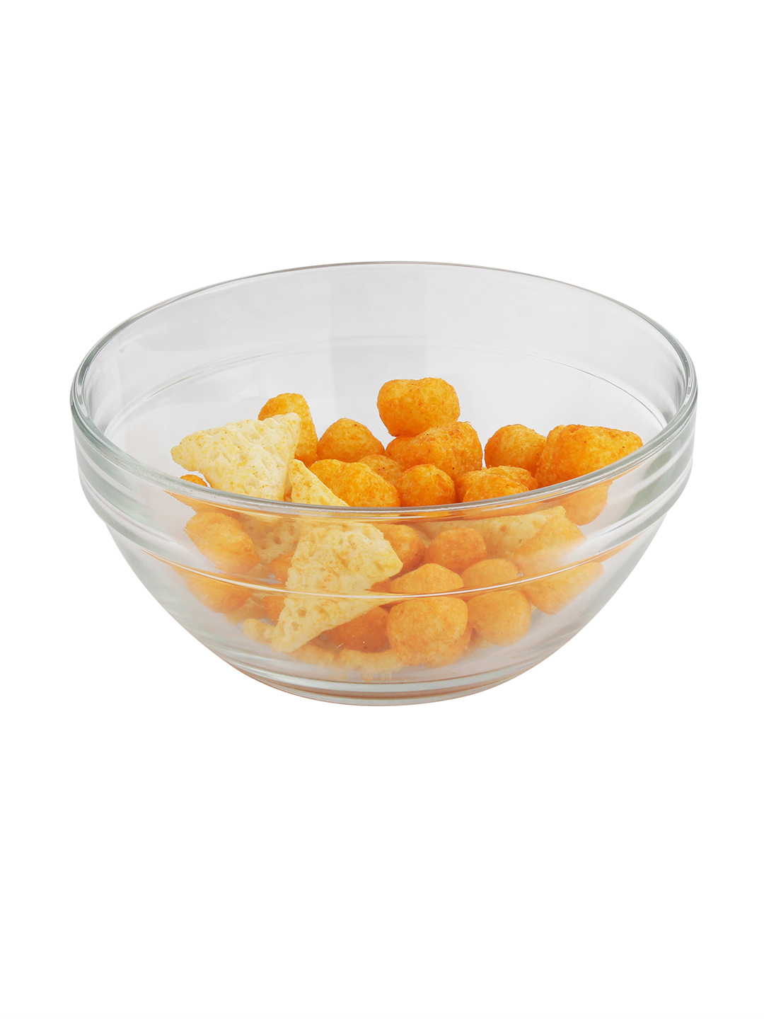 Transparent Uniglass Stackable Servingmixing Glass Bowls Set (Transparent 580ml) Set Of 3