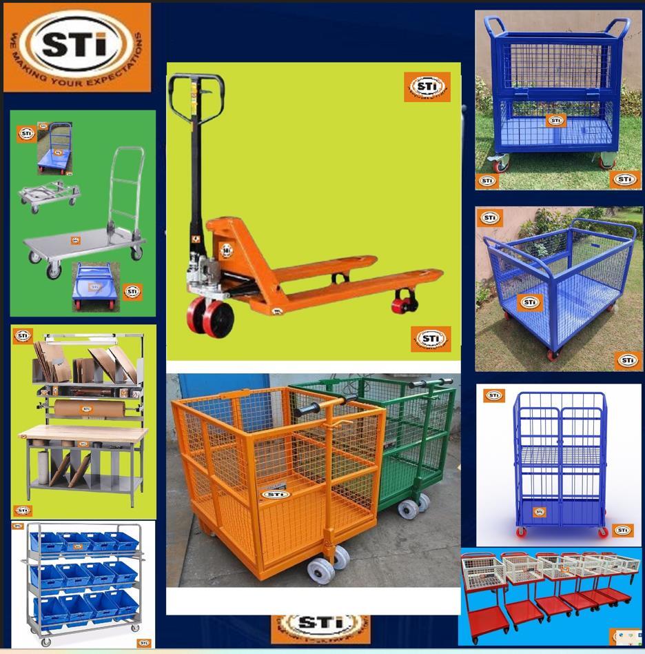 Platform Trolley - Manual Material Handling Design, 30kg Capacity, Multi-color Options, New Condition, Includes Warranty