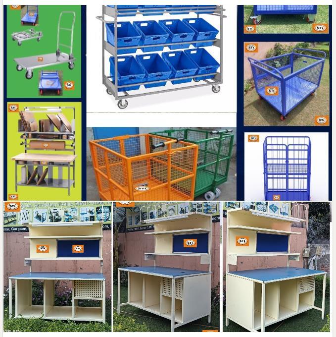 White Packing Table For Ecommerce / Workstation Table