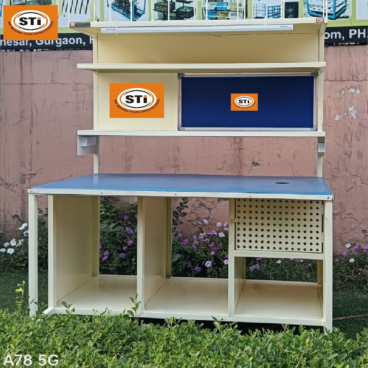 Inspection Workstation - Mild Steel, Customized Size, White Color | Easy To Clean, Machine Made, Painted Finish