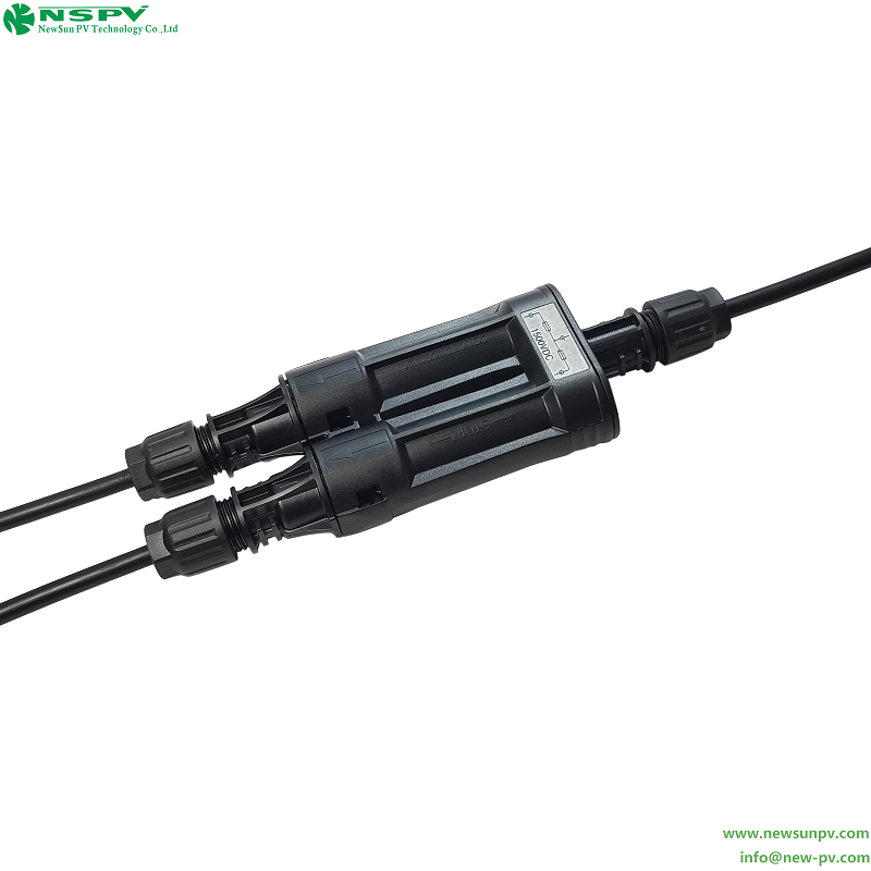 Ppe/pa(insulation Material) Solar Inline Fuse Connector 2 To 1 Solar Branch Connector