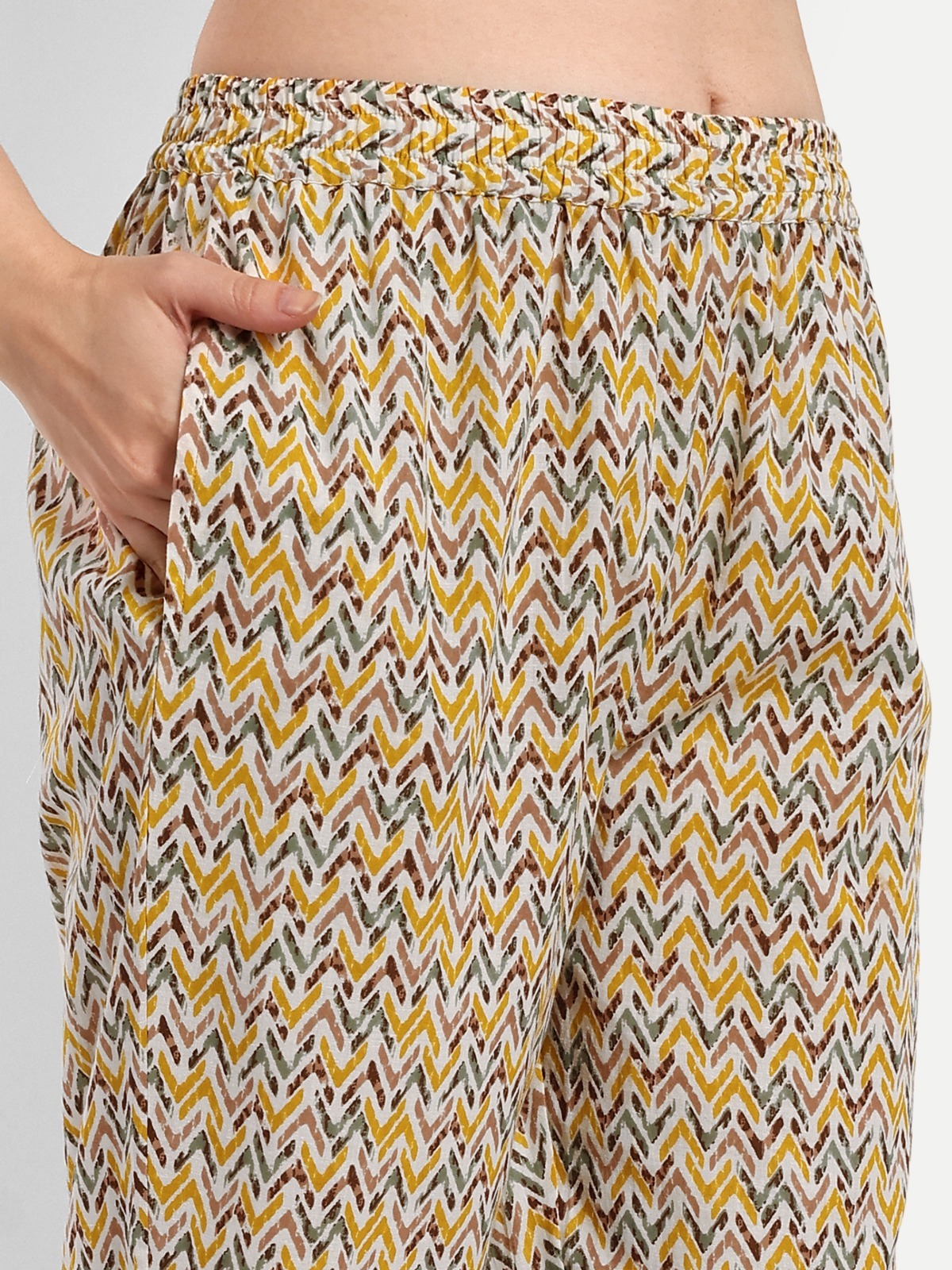 Yellow Kurti Pant Set With Dupatta - Decoration Material: Sequins