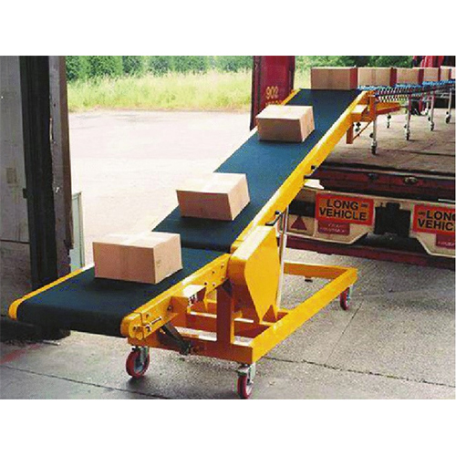 Yellow Truck Loading Conveyor