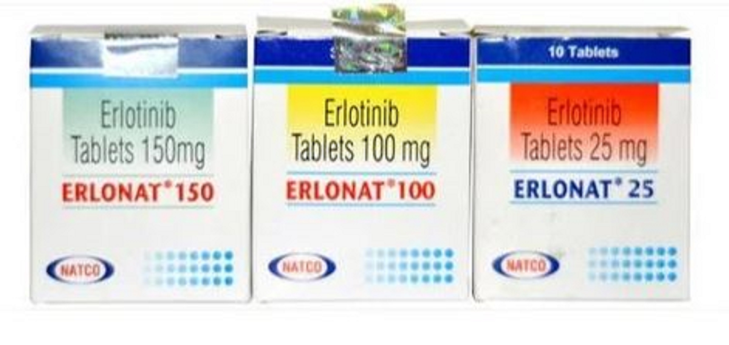 Erlonat Erlotinib Tablets 150 Mg - Erlotinib Hydrochloride, Pack Of 30 Tablets | Prescription Medication, Use Under Medical Guidance