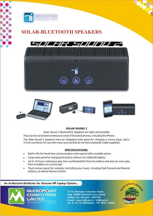Solar Bluetooth Speakers