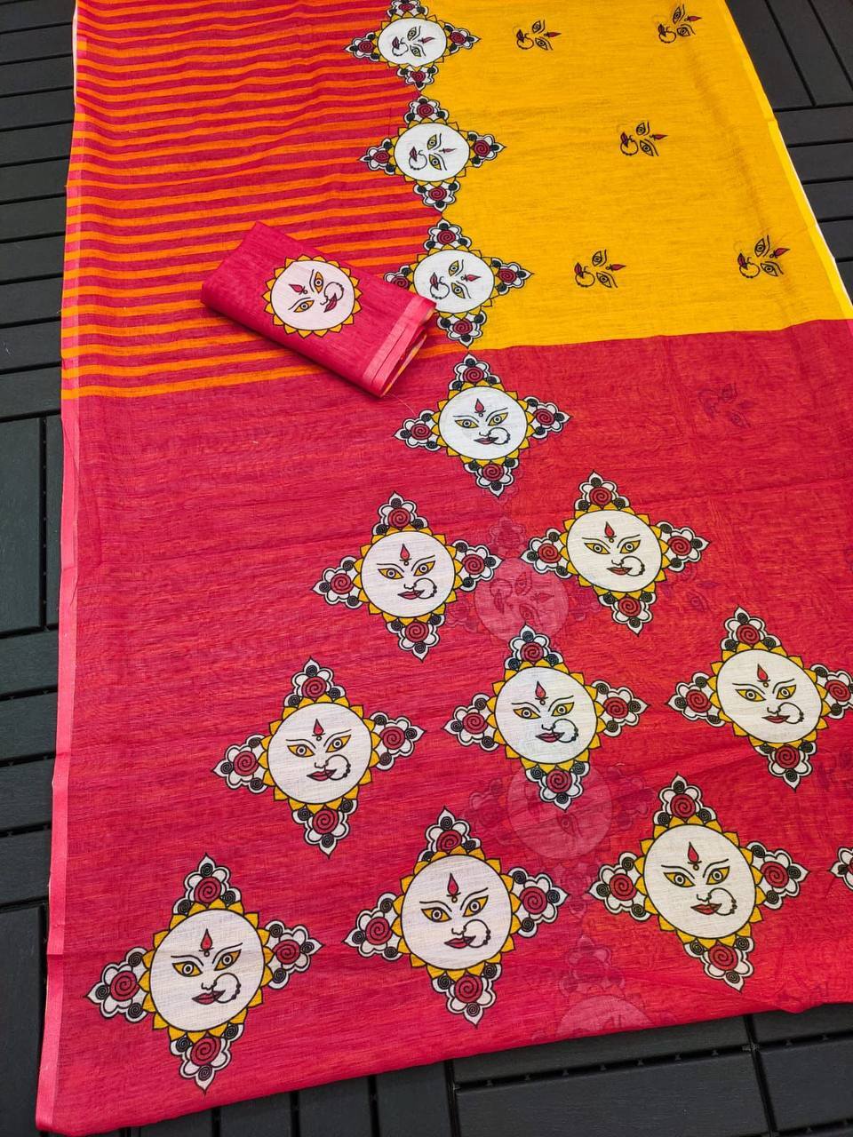 Digital Print Saree