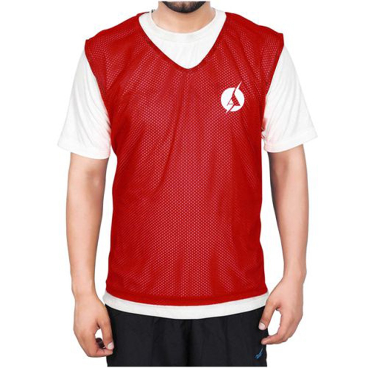 Sas Sports Training Bibs (Set Of 6) - Polyester Mesh Fabric 27 X 23 X 5 Cm Maroon Lightweight & Breathable Design Dustproof & Waterproof
