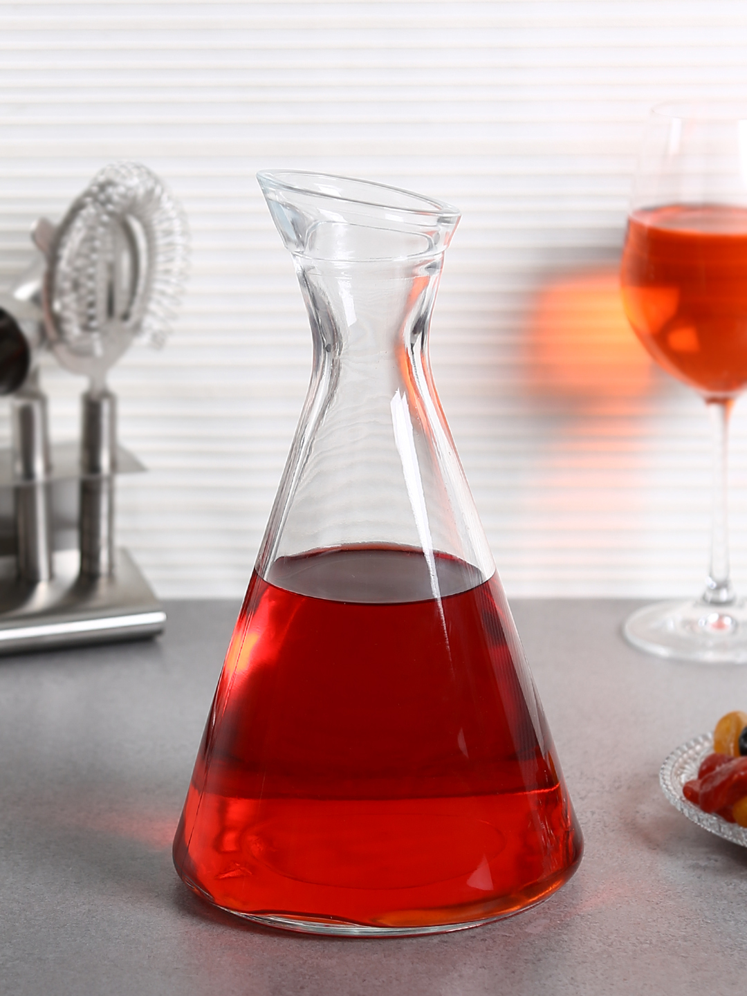 Oberglas Smartserve Pisa Bar Carafe - Soda Lime Glass, 20.6x5.8 Cm, Transparent | Dishwasher-friendly, Ideal For Wine, Juice, And Cocktails