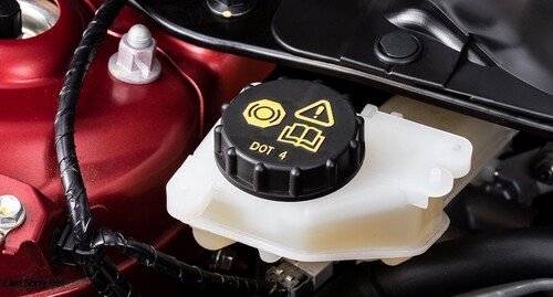 Brake Fluid Dot 4 - Color: Crimson