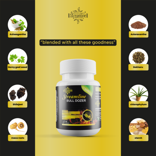 Powerful Aphrodisiac Tablet Streamline Bulldozer Enhance Sexual Performance Increase Sperm Count Beat Premature Ejaculation