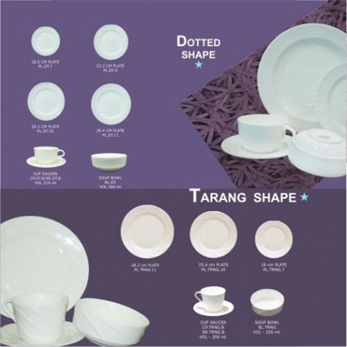 Ceramic Plates - Ceramic Material, Set Of 6 Plates , Elegant Aesthetic Design, Oven & Microwave Safe, Versatile For Home & Hotel Use