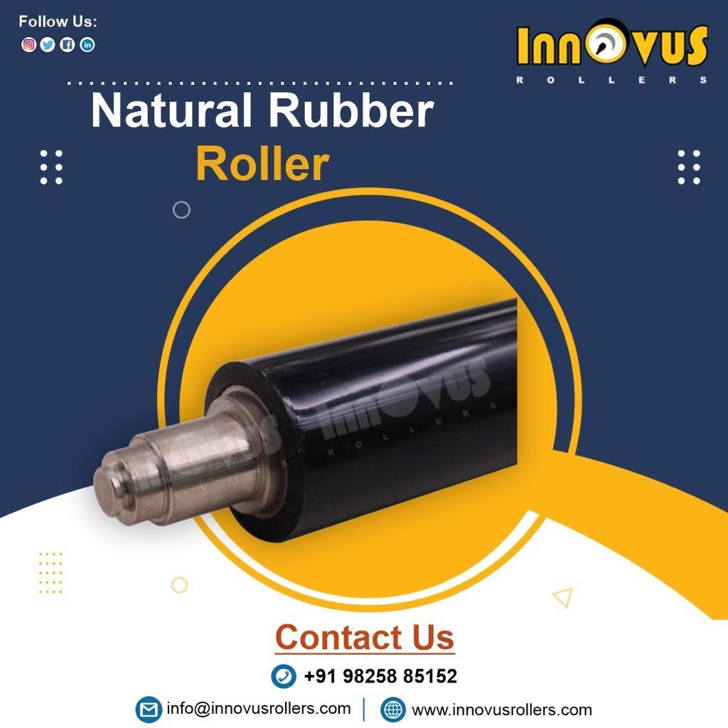 Natural Rubber Roller - Customized Size, Matte Black | Coated, Eco-friendly, Washable, Efficient For Textile And Printing Industries