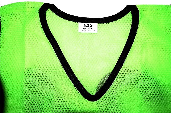 Sas Sports 1 To 12 Numbered Training Bibs Green (Size Xl) - Best Viewing Distance: Front