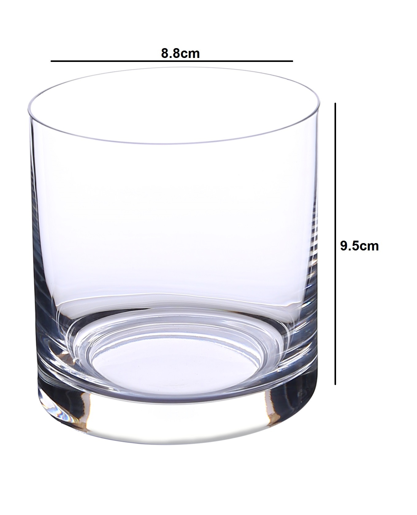 Bohemia Crystal Barline Whiskey Glass Set 410ml Set Of 6 Transparent Capacity: 410 Milliliter (Ml)