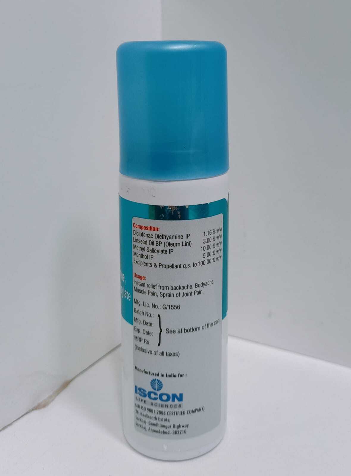 Diclonex Spray - Diclofenac Diethylamine 1.16%, Methylsalicylate 10%, Linseed Oil 3%, Menthol 5%, 50 Gram Bottle | Pcd Pharma Franchise, Third Party Manufacturing, Prescription Use