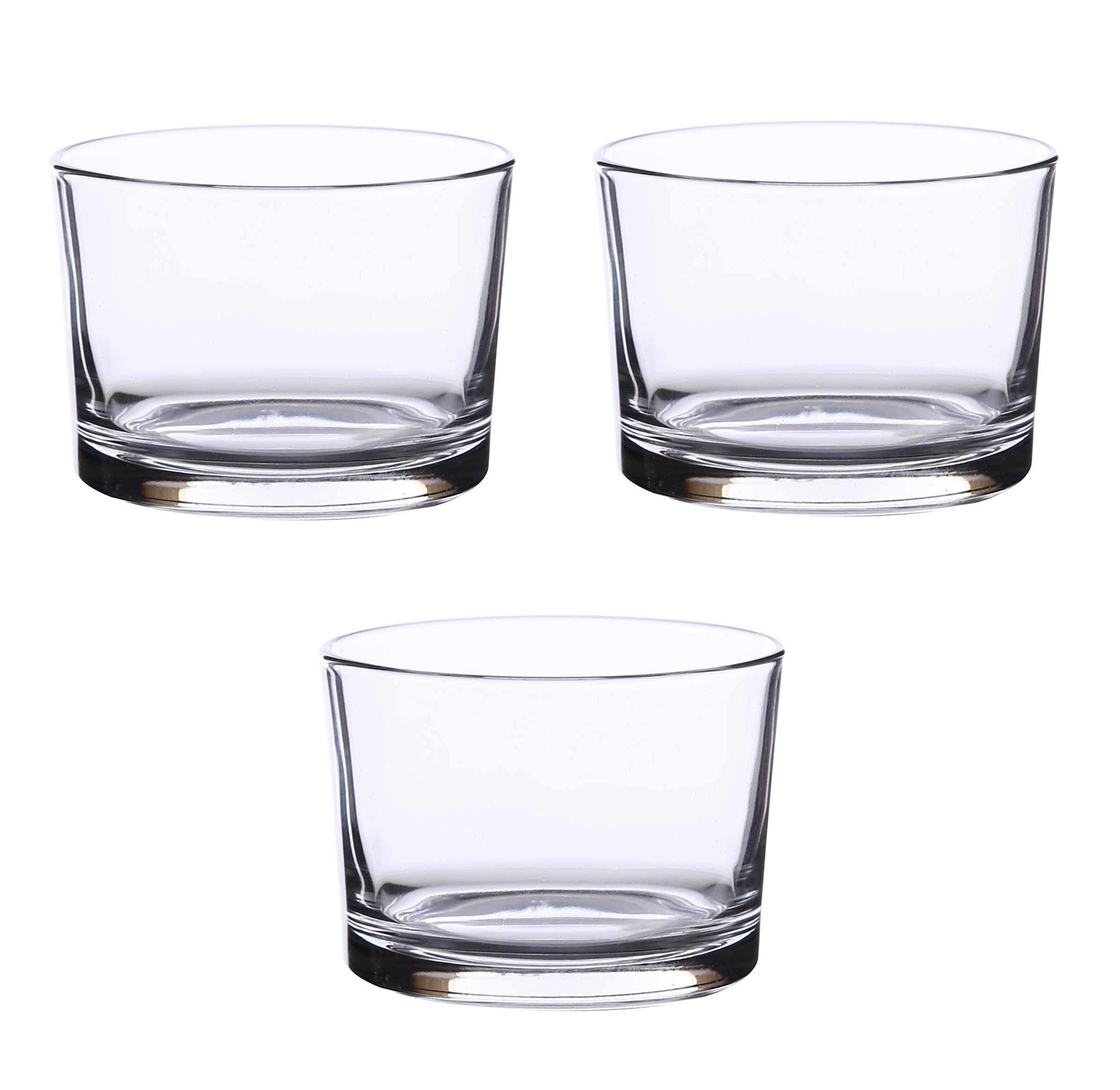 Smartserve Grande Glass Dessert Pudding Bowls Ice Cream Cups Set 200ml - Glass, 5.8x8.2 Cm, Transparent | Dishwasher Safe, Ideal For Desserts, Sweets, And Candle Decoration